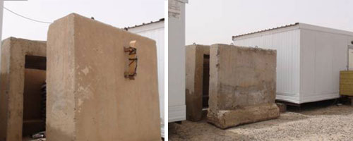 Incomplete bunkers without sanbag