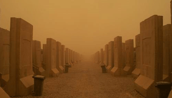 Camp Liberty Protective T-Walls before being removed by Iraqi Forces