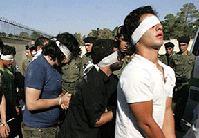 File photo: Iranian police arrests a group of youth