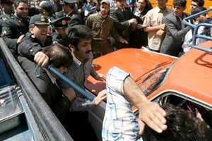 File Photo: Workers protest on Labor Day 2007