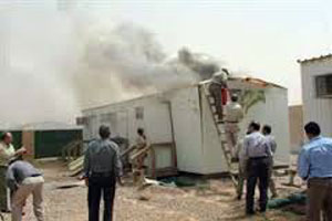 campliberty-missile-hit Camp Liberty housing trailer hit by rockets