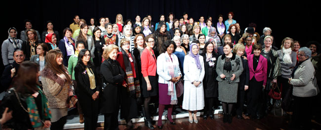 womensday-2014-1 Maryam Rajavi at International Women's Day conference in Paris. March 1, 2014