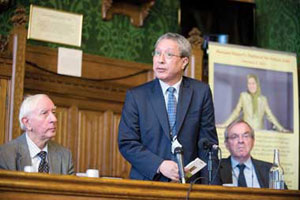 Former UN official Tehar Bomedra speaking in conference in Westminister on Iran Former UN official Tehar Bomedra speaking in conference in Westminister on Iran