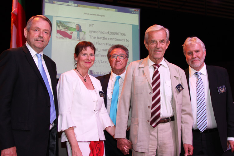 Delegation from Nordic countries at the Iran Freedom rally in Paris