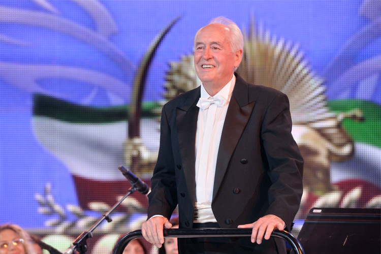 Albania’s state radio-television symphony orchestra gives live performance at the major Iran Freedom rally in Parc des Expositions exhibition center on June 13, 2015 in Villepinte, in solidarity with Iran’s pro-democracy movement led by opposition leader Maryam Rajavi