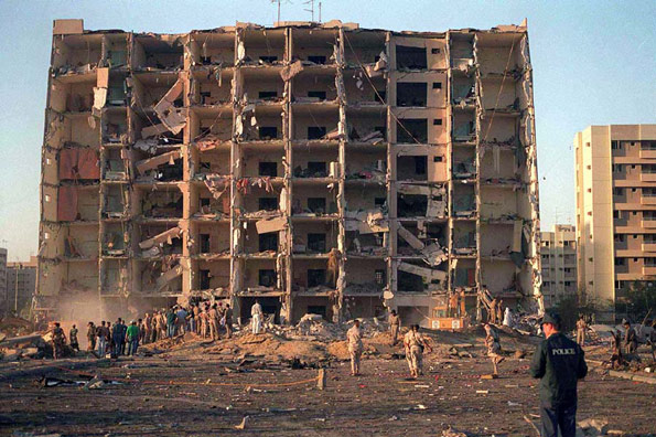 khobar-bombing-500  In June 1996, a truck bombing killed 19 Americans at the Khobar Towers barracks near Dhahran, Saudi Arabia