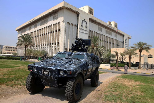 constitutional-court-Kuwait-500 A Kuwaiti special forces vehicle pictured outside the constitutional court in Kuwait City