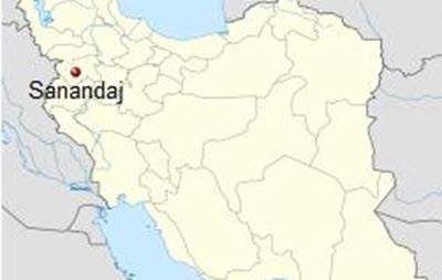 Sanandaj-map Sanandaj-map