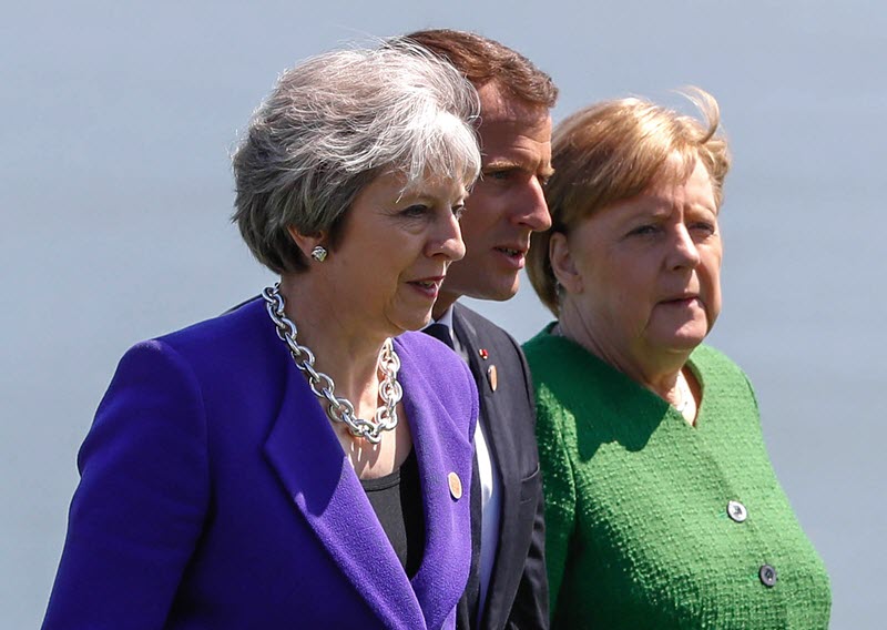 angela-merkel-macron-Theresa-may Governments Weigh up Consequences of Us Sanctions on Iran