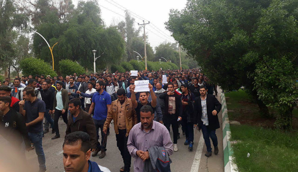 Iran-Protest-marching-and-gathering-by-workers-of-Sugarcane-mill-on-their-15th-day-of-strike Iranian Regime: The End Is in Sight