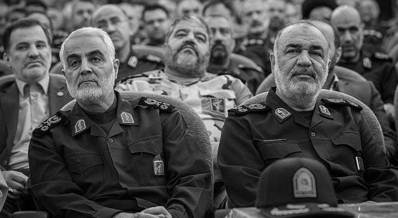 hussein_salami_left_with_ghassem_suleimani_at_change_of_command_ceremony Iran Regime Continues Plundering People's Money