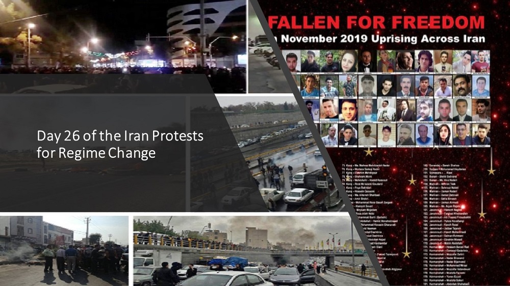 Day 26 of the Iran Protests for Regime Change 